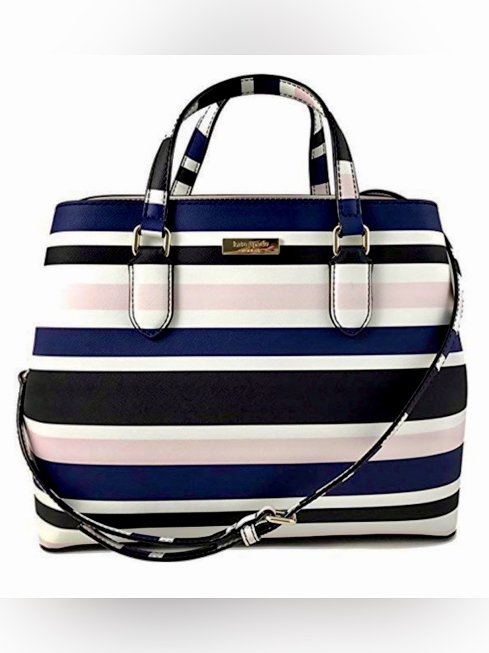 Kate Spade New York Saffiano Leather Stripe Crossbody
